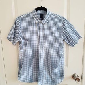 Blue & White Large Check Buttondown Gapkids Shirt